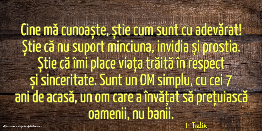 Felicitari de 1 Iulie - 1 Iulie - Cine mă cunoaște