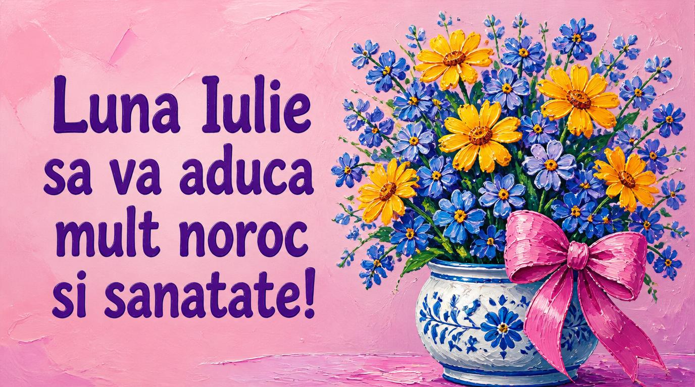 Felicitari de 1 Iulie - Luna Iulie sa va aduca mult noroc si sanatate!