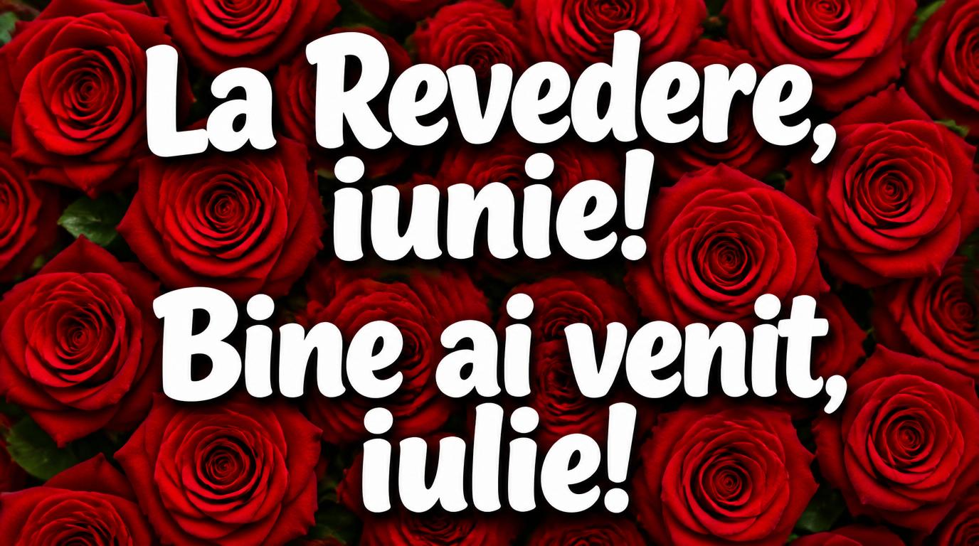 Felicitari de 1 Iulie - La revedere, Iunie! Bine ai venit, Iulie!