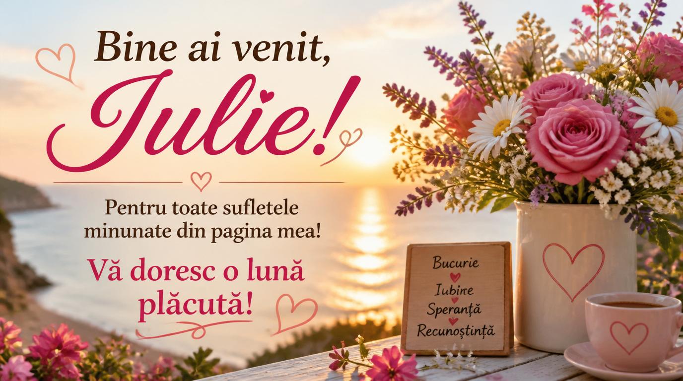 Felicitari de 1 Iulie - Bine ai venit, Iulie! Pentru toate sufletele minunate din pagina mea! Vă doresc o lună plăcută!