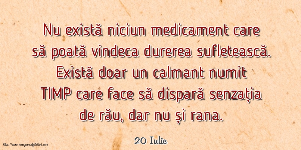Felicitari de 20 Iulie - 20 Iulie - Nu există niciun medicament