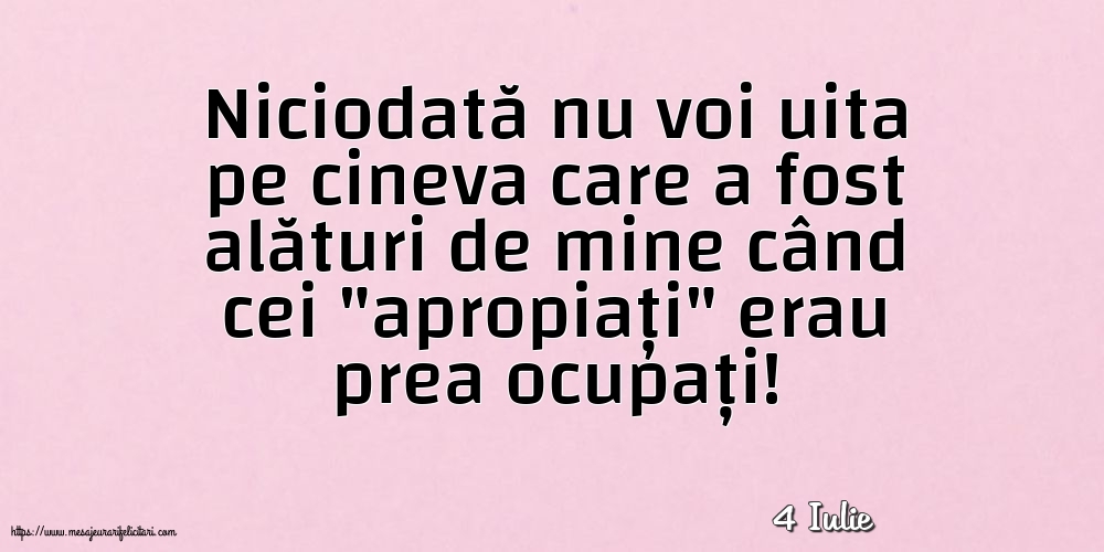 Felicitari de 4 Iulie - 4 Iulie - Niciodată nu voi uita
