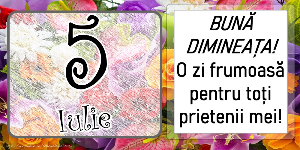 5 Iulie - BUNĂ DIMINEAȚA! O zi frumoasă pentru toți prietenii mei!