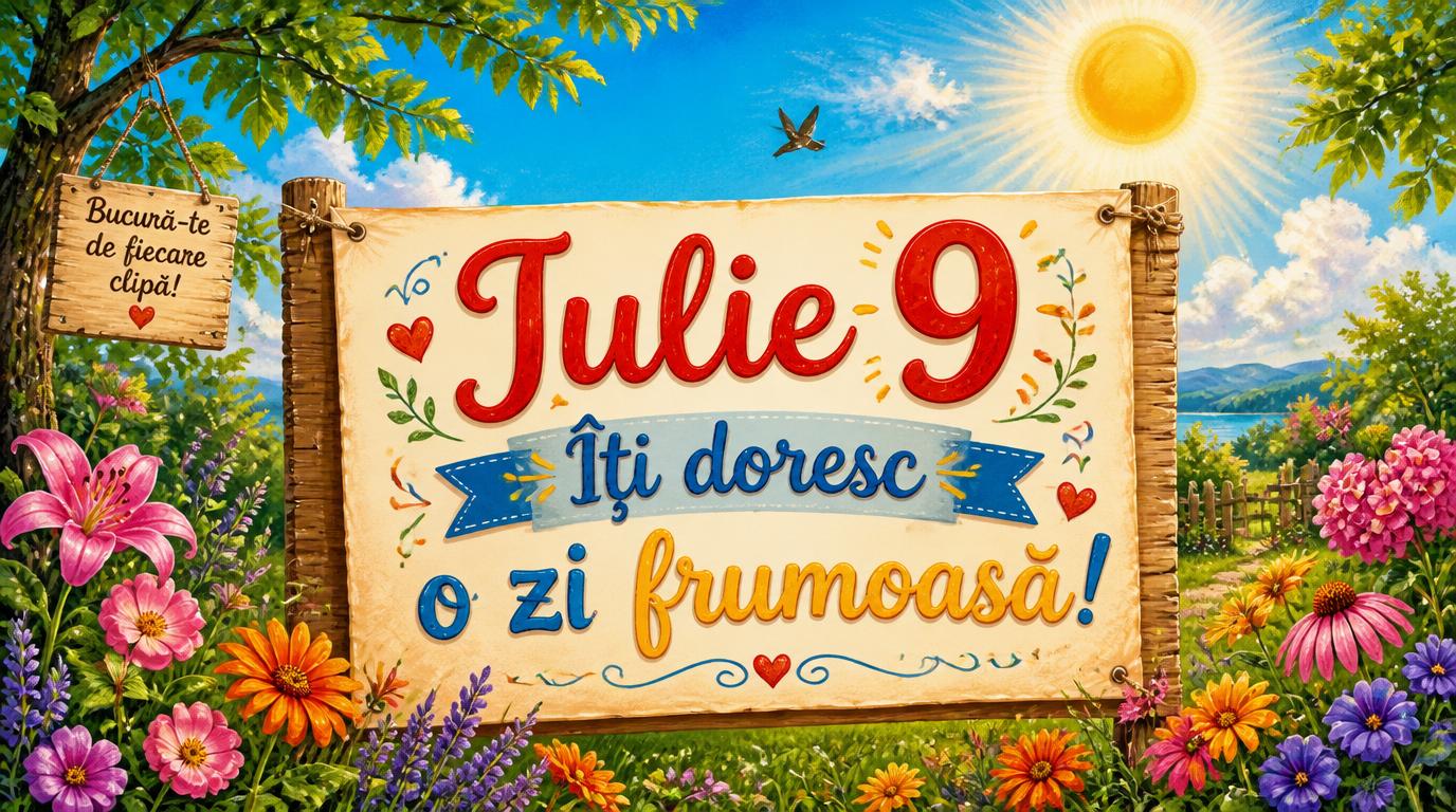 Felicitari de 9 Iulie - Iulie 9 Îți doresc o zi frumoasă!