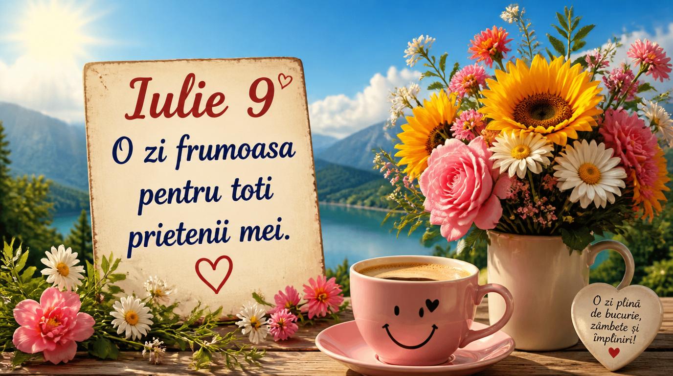 Felicitari de 9 Iulie - Iulie 9  O zi frumoasa pentru toti prietenii mei.