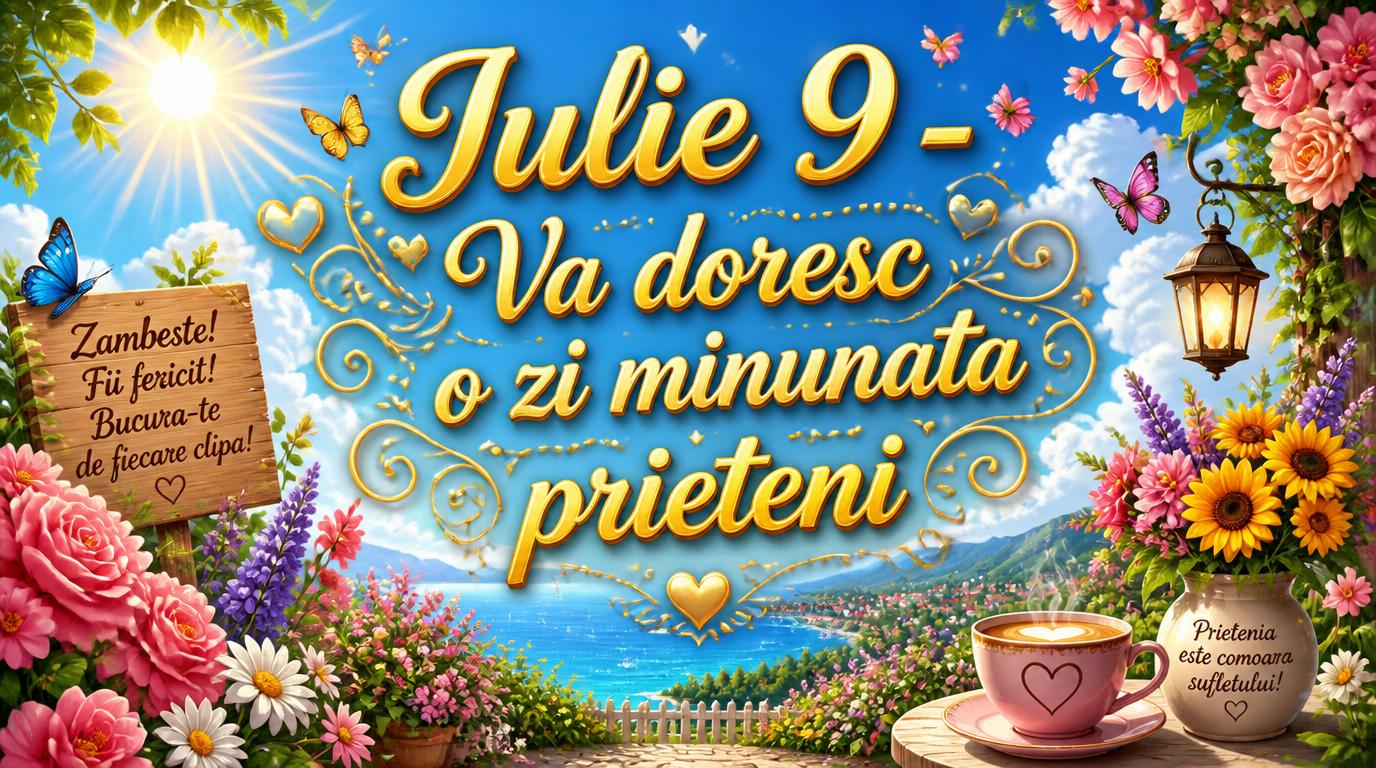 Felicitari de 9 Iulie - Iulie 9 - Un gand bun, o floare si o zi placuta tuturor!