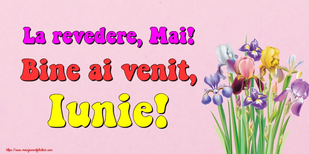 Felicitari de 1 Iunie - La revedere, Mai! Bine ai venit, Iunie!