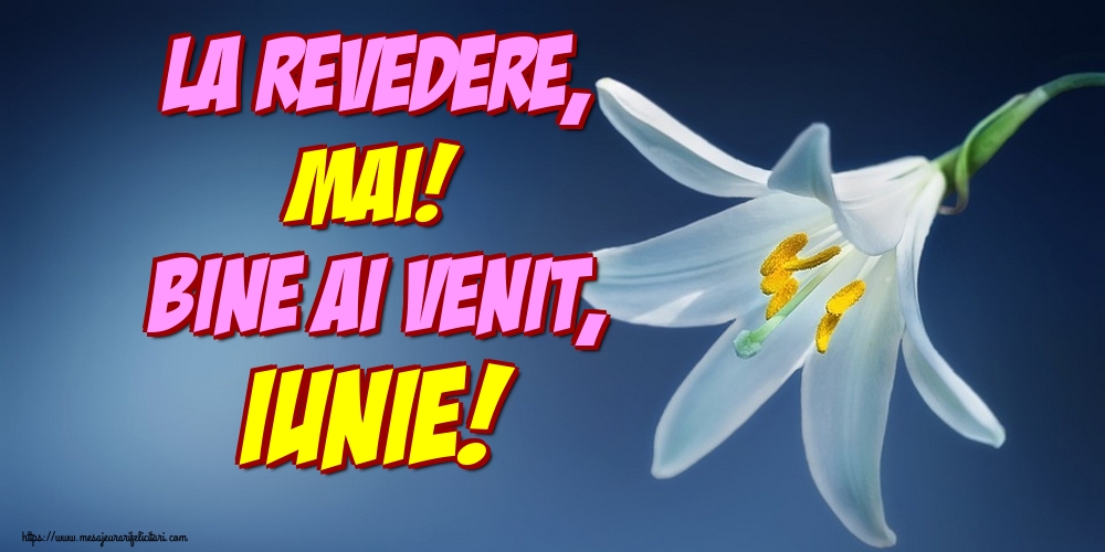 Felicitari de 1 Iunie - La revedere, Mai! Bine ai venit, Iunie!