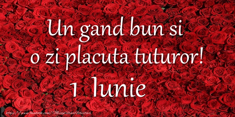 Un gand bun si  o zi placuta tuturor! Iunie 1