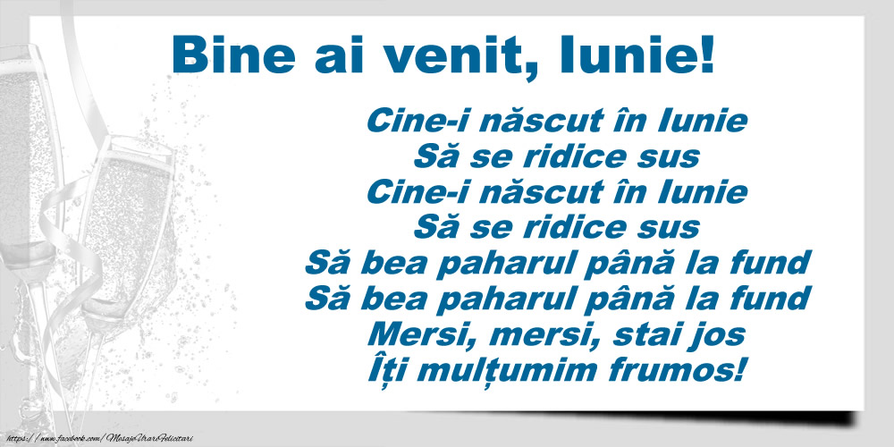 Felicitari de 1 Iunie - Bine ai venit, Iunie! Cine-i născut în Iunie, să se ridice sus...