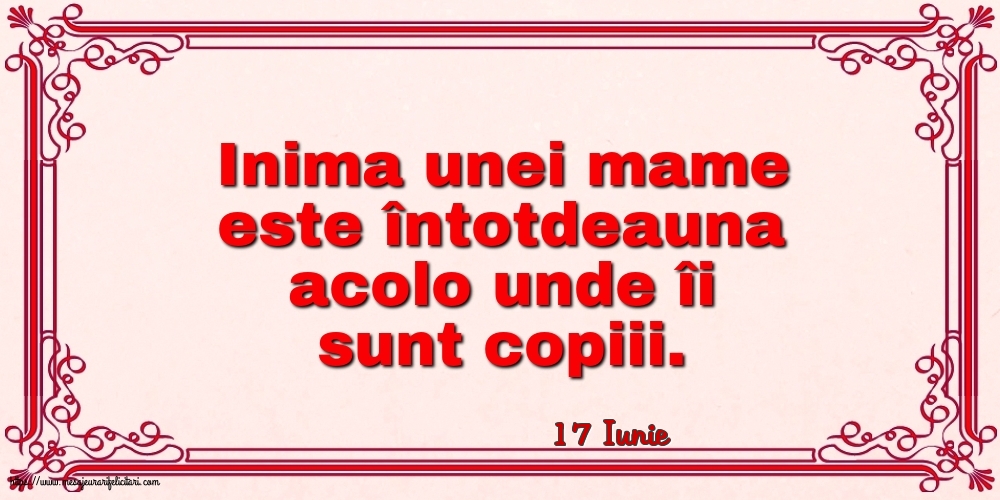 Felicitari de 17 Iunie - 17 Iunie - Inima unei mame