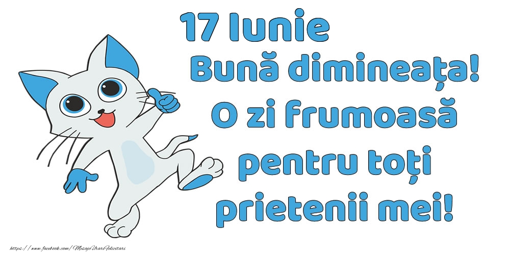 Felicitari de 17 Iunie - 17 Iunie: Bună dimineața! O zi frumoasă pentru toți prietenii mei!