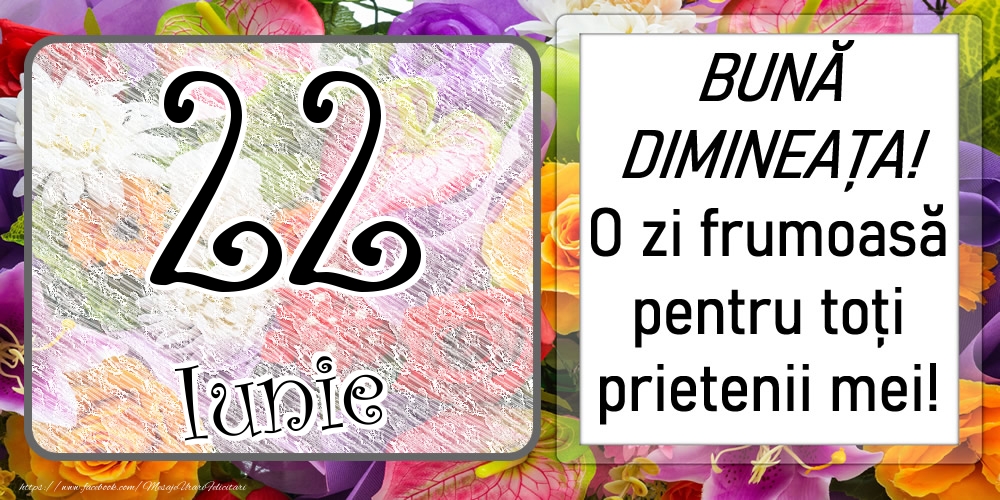 22 Iunie - BUNĂ DIMINEAȚA! O zi frumoasă pentru toți prietenii mei!