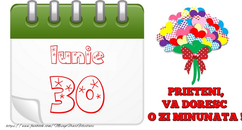 Felicitari de 30 Iunie - Iunie 30  PRIETENI, VA DORESC  O ZI MINUNATA !