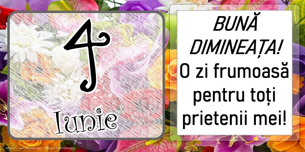 Felicitari de 4 Iunie - 4 Iunie - BUNĂ DIMINEAȚA! O zi frumoasă pentru toți prietenii mei!