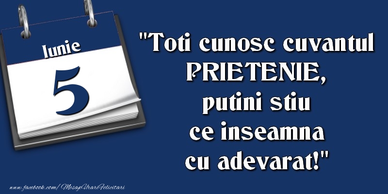 Toti cunosc cuvantul PRIETENIE, putini stiu ce inseamna cu adevarat! 5 Iunie