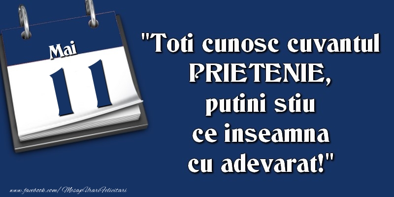 Toti cunosc cuvantul PRIETENIE, putini stiu ce inseamna cu adevarat! 11 Mai