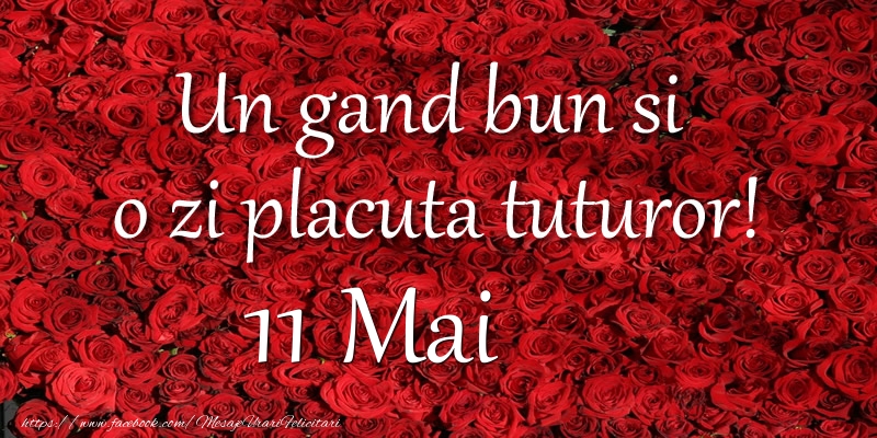 Un gand bun si  o zi placuta tuturor! Mai 11