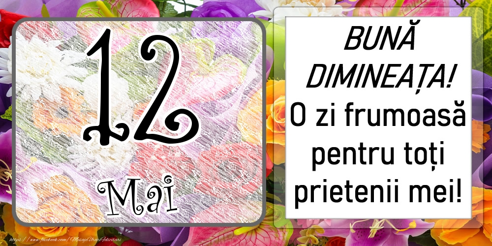 12 Mai - BUNĂ DIMINEAȚA! O zi frumoasă pentru toți prietenii mei!
