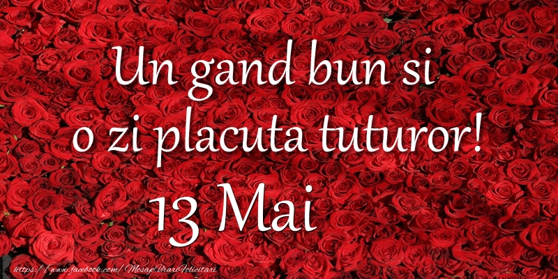Felicitari de 13 Mai - Un gand bun si  o zi placuta tuturor! Mai 13