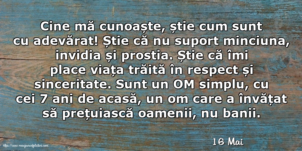 Felicitari de 16 Mai - 16 Mai - Cine mă cunoaște