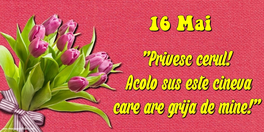 16.Mai Privesc cerul! Acolo sus este cineva care are grija de mine!