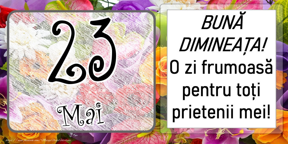 23 Mai - BUNĂ DIMINEAȚA! O zi frumoasă pentru toți prietenii mei!