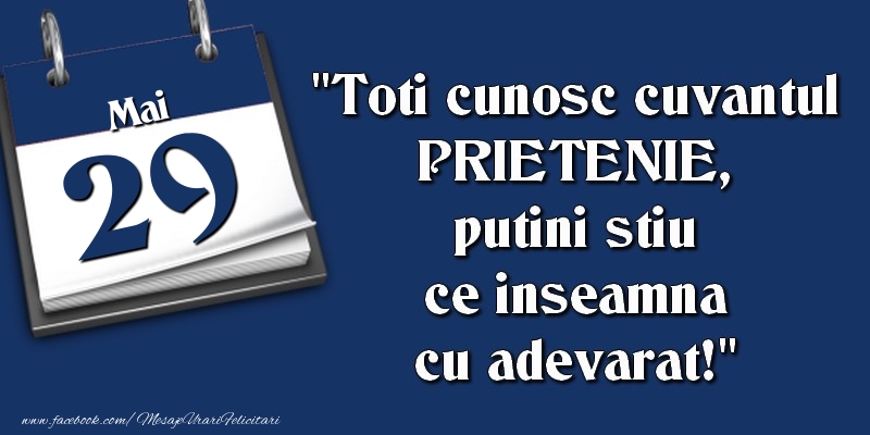 Toti cunosc cuvantul PRIETENIE, putini stiu ce inseamna cu adevarat! 29 Mai
