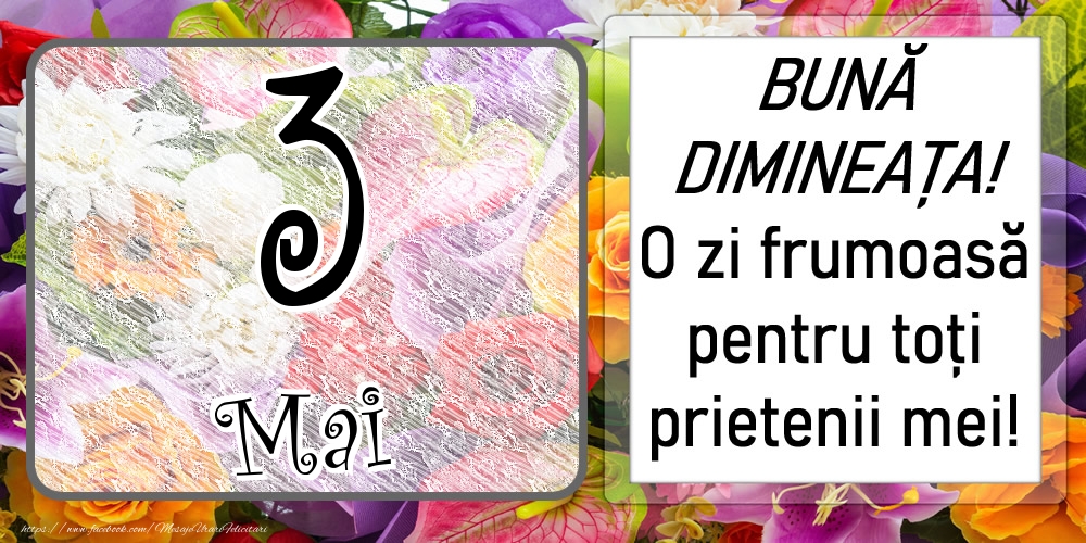 3 Mai - BUNĂ DIMINEAȚA! O zi frumoasă pentru toți prietenii mei!