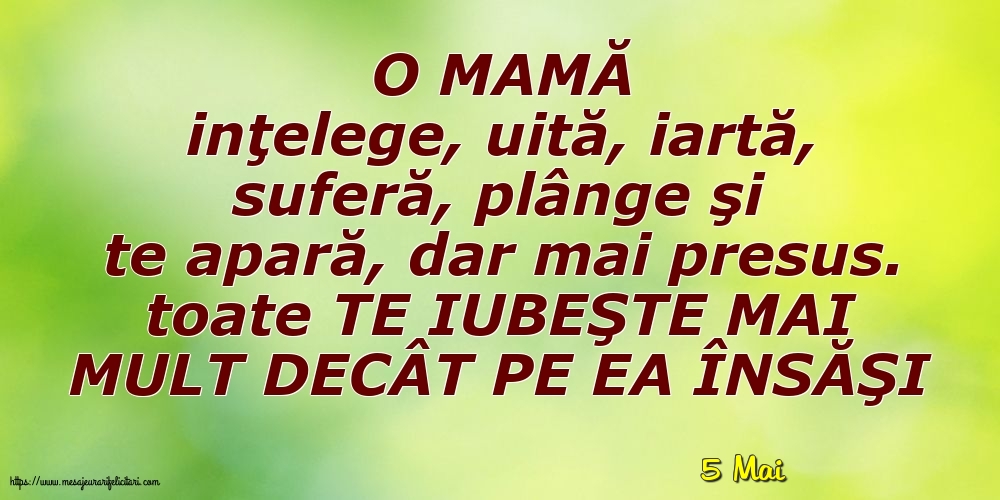 Felicitari de 5 Mai - 5 Mai - O MAMĂ