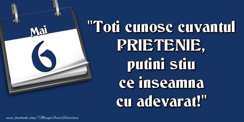 Toti cunosc cuvantul PRIETENIE, putini stiu ce inseamna cu adevarat! 6 Mai