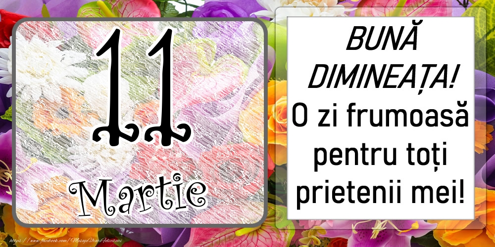 11 Martie - BUNĂ DIMINEAȚA! O zi frumoasă pentru toți prietenii mei!