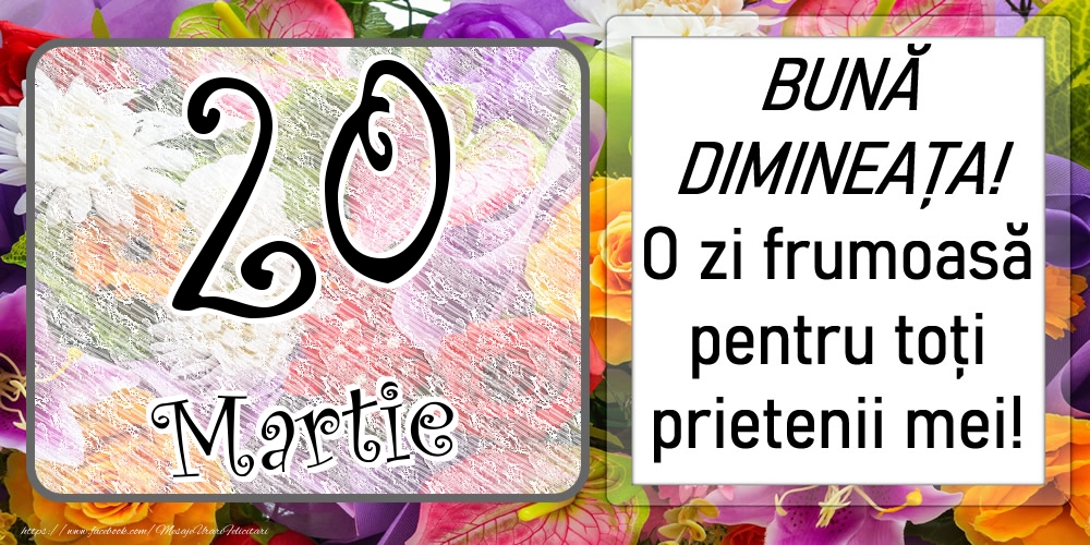 20 Martie - BUNĂ DIMINEAȚA! O zi frumoasă pentru toți prietenii mei!