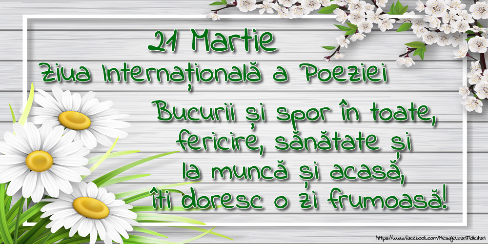 21 Martie - Ziua Internaţională a Poeziei