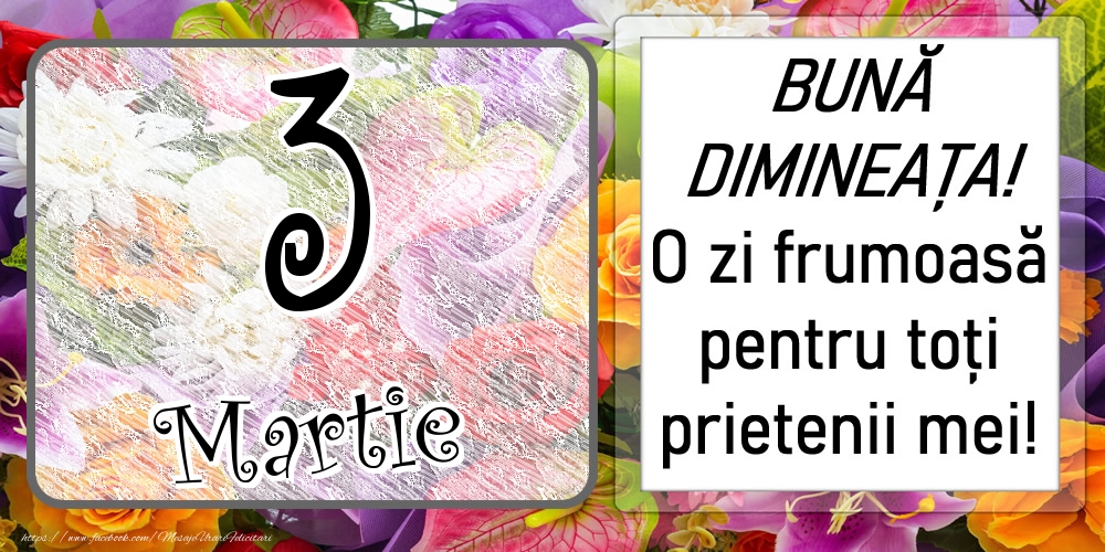3 Martie - BUNĂ DIMINEAȚA! O zi frumoasă pentru toți prietenii mei!