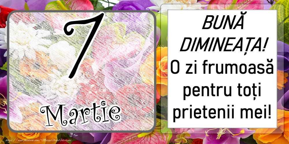 7 Martie - BUNĂ DIMINEAȚA! O zi frumoasă pentru toți prietenii mei!