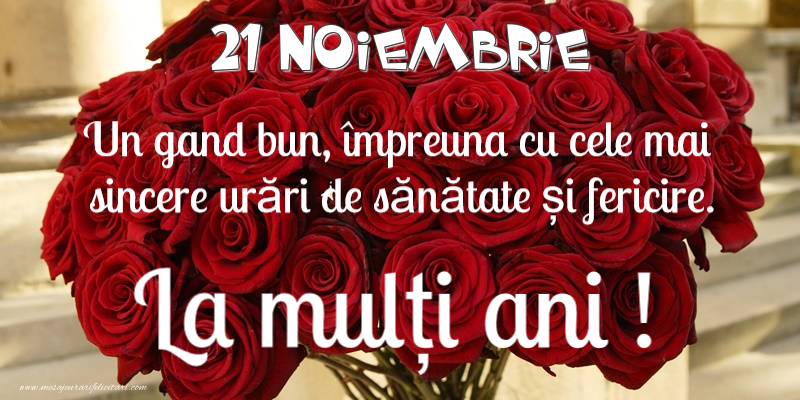 Felicitari de 21 Noiembrie - 21 Noiembrie - La multi ani!