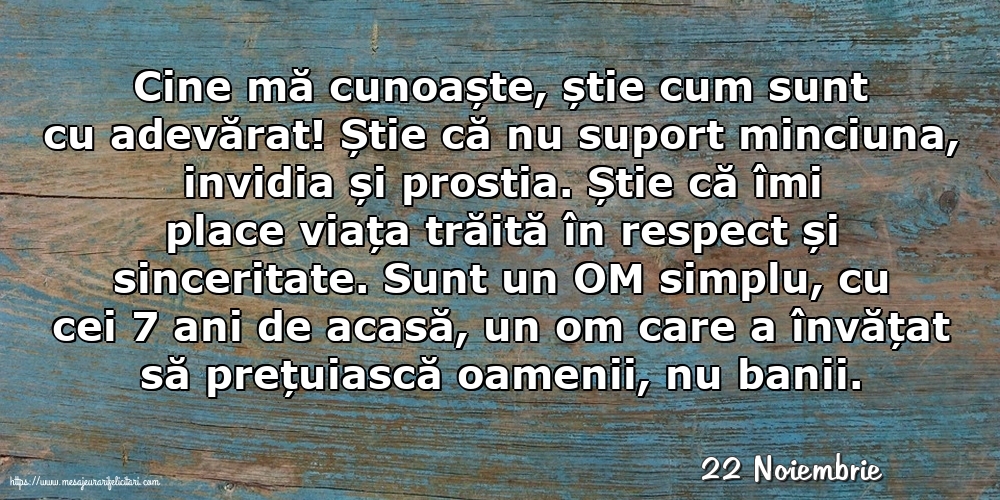 Felicitari de 22 Noiembrie - 22 Noiembrie - Cine mă cunoaște