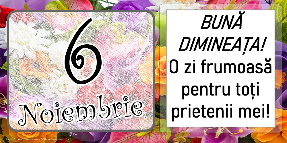 Felicitari de 6 Noiembrie - 6 Noiembrie - BUNĂ DIMINEAȚA! O zi frumoasă pentru toți prietenii mei!