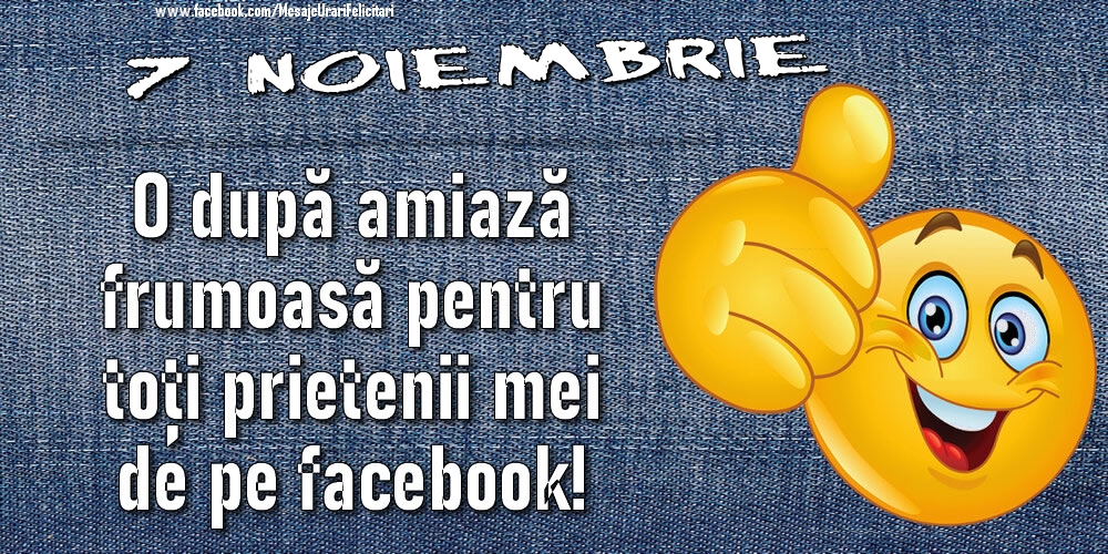 7 Noiembrie - O după amiază frumoasă pentru toți prietenii mei de pe facebook!