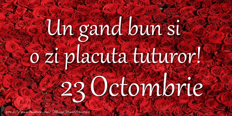 Un gand bun si  o zi placuta tuturor! Octombrie 23