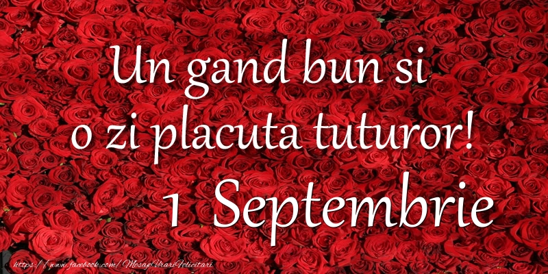 Un gand bun si  o zi placuta tuturor! Septembrie 1
