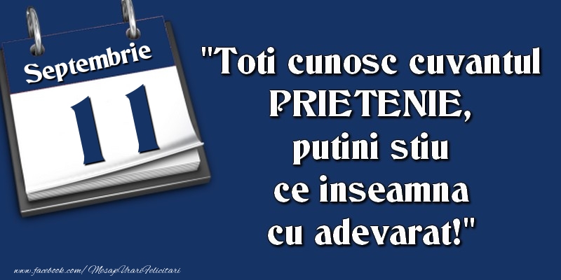 Toti cunosc cuvantul PRIETENIE, putini stiu ce inseamna cu adevarat! 11 Septembrie