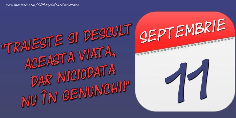 Trăieşte şi desculţ această viaţă, dar niciodată nu în genunchi! 11 Septembrie