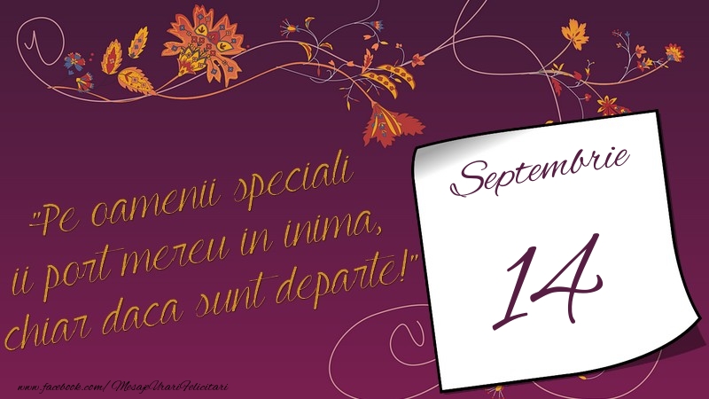 Pe oamenii speciali ii port mereu in inima, chiar daca sunt departe! 14Septembrie