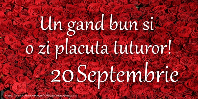 Un gand bun si  o zi placuta tuturor! Septembrie 20