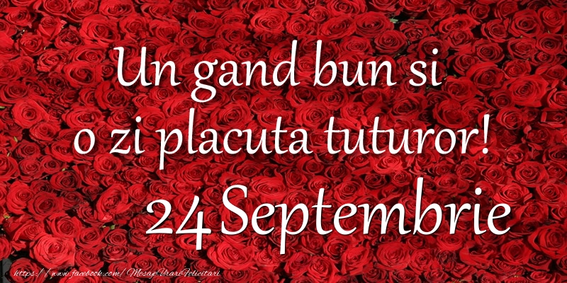 Un gand bun si  o zi placuta tuturor! Septembrie 24