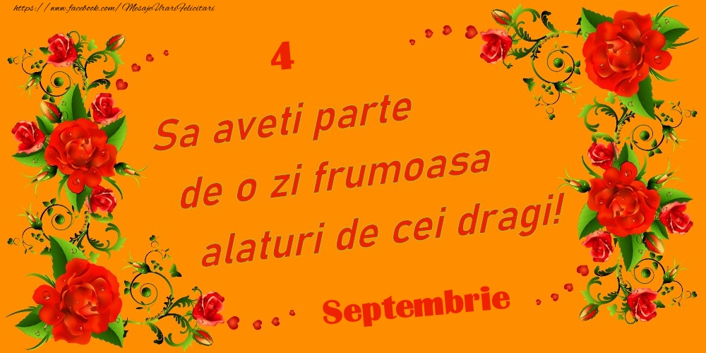 Felicitari de 4 Septembrie - Septembrie 4