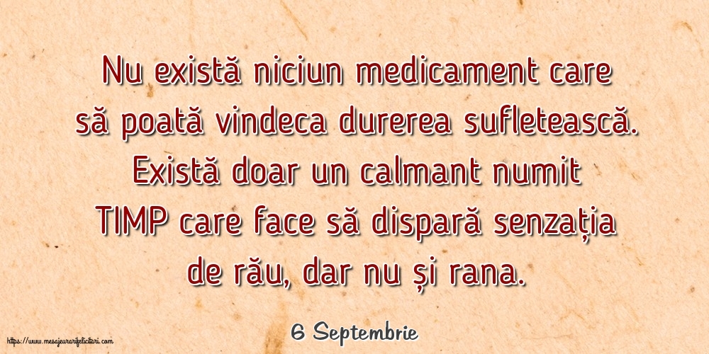 Felicitari de 6 Septembrie - 6 Septembrie - Nu există niciun medicament