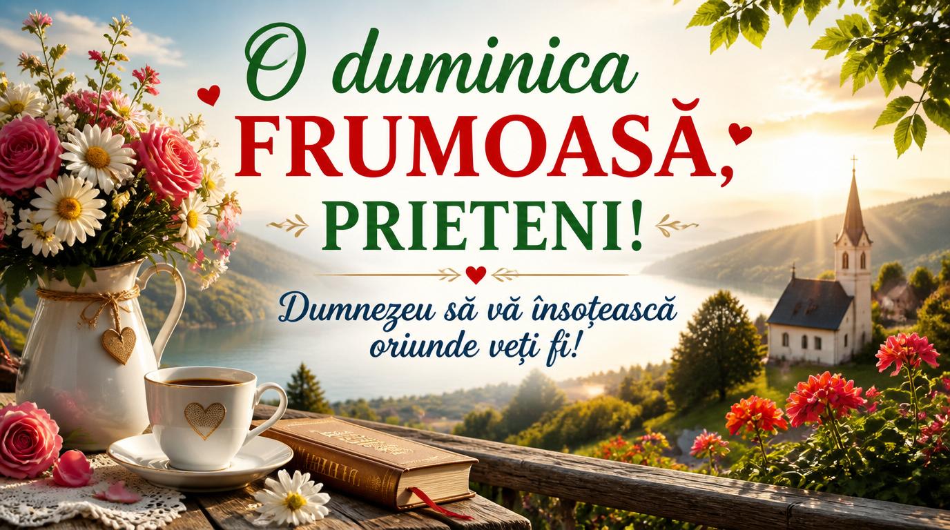 O duminica FRUMOASĂ, PRIETENI! Dumnezeu să vă însoțească oriunde veți fi!